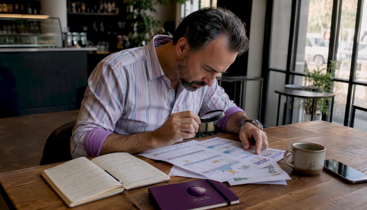 Un homme en train de consulter le calendrier des sorties Pokémon prévues pour 2026.